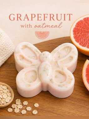 Grapefruit Goats Milk Soap w/ Oatmeal, Handcrafted